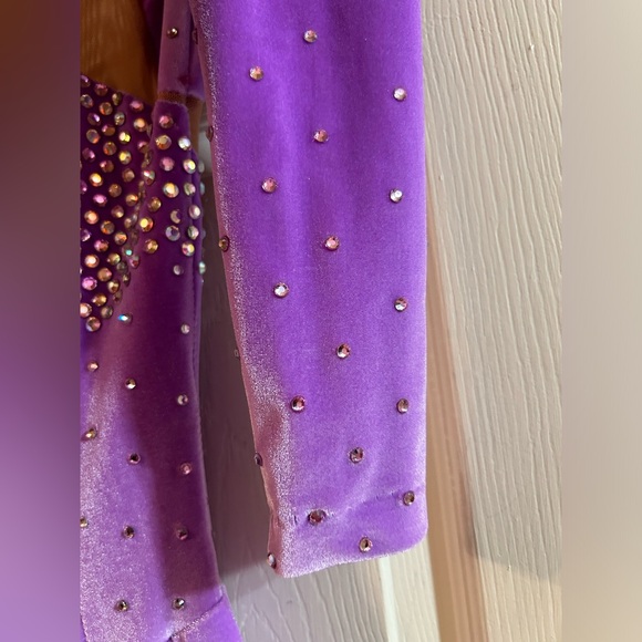 Costume dancing skating competition show dress full of rhinestones NWOT - Picture 8 of 9